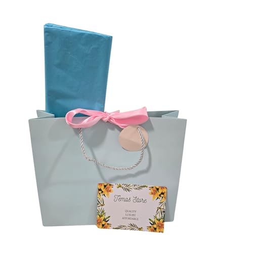Temas Gift Bags Pack of 4 with Luxury Glossy Dots Tissue Wrapping Paper | Available in Various Colour - For Any Occasion