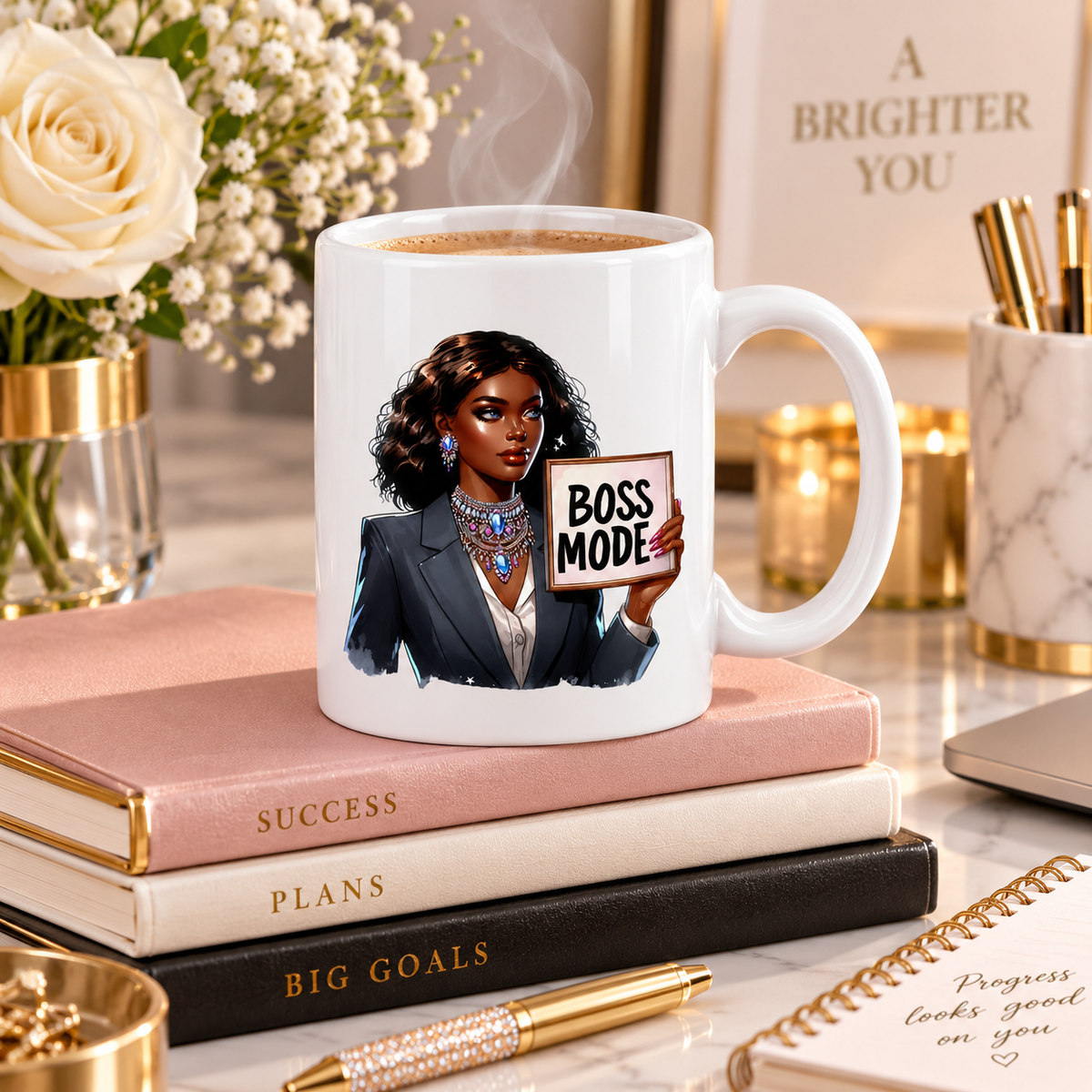 Boss Mode Mug – 11oz Ceramic Mug for Career Women