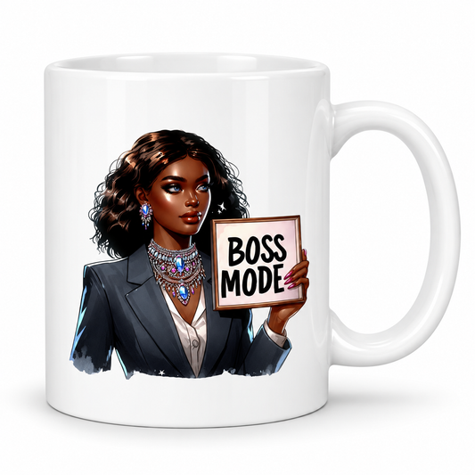 Boss Mode Mug – 11oz Ceramic Mug for Career Women