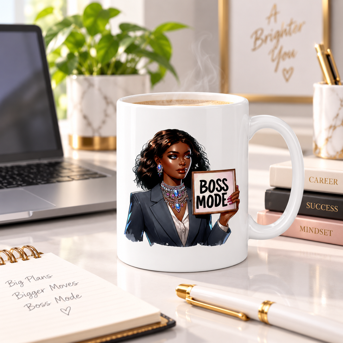 Boss Mode Mug – 11oz Ceramic Mug for Career Women