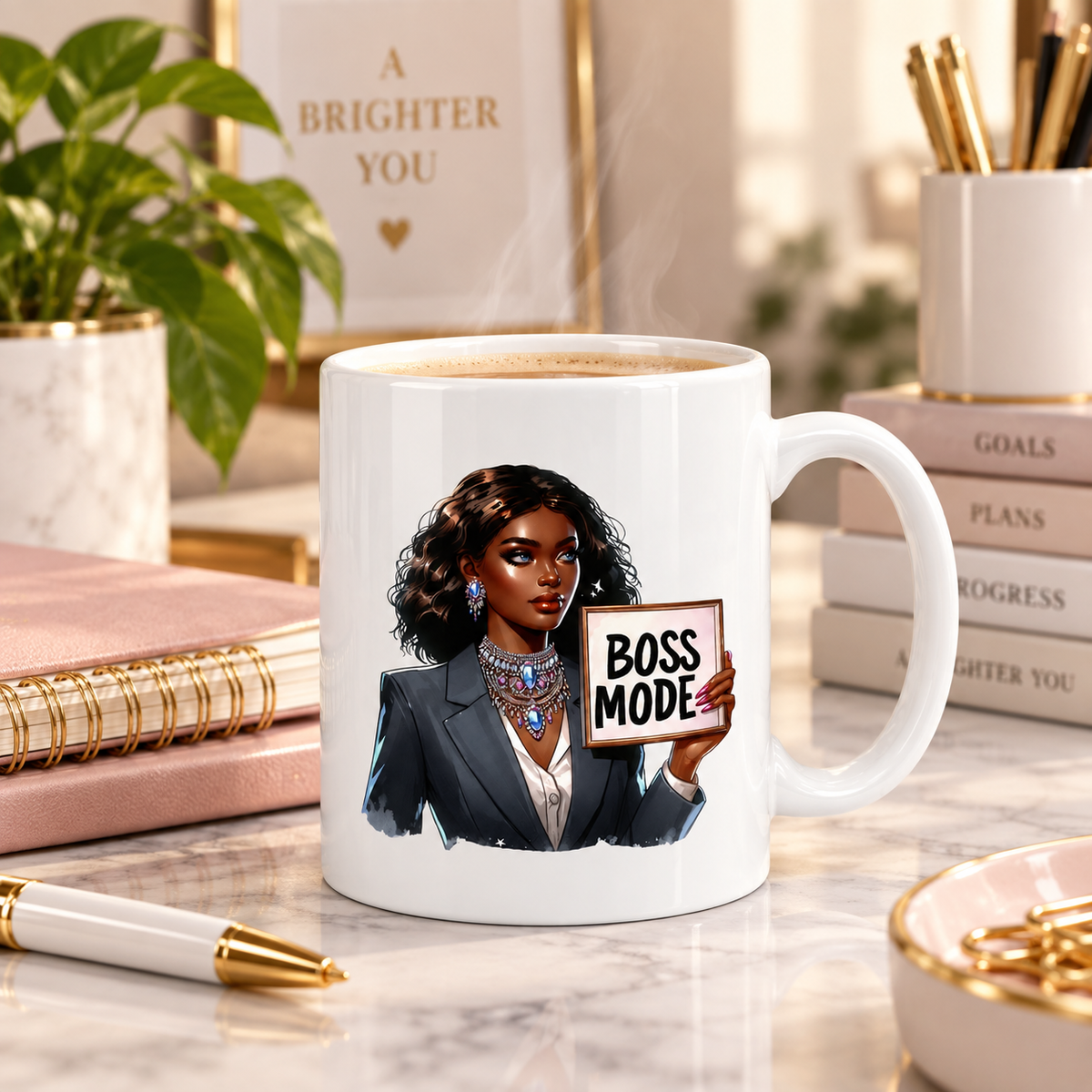 Boss Mode Mug – 11oz Ceramic Mug for Career Women