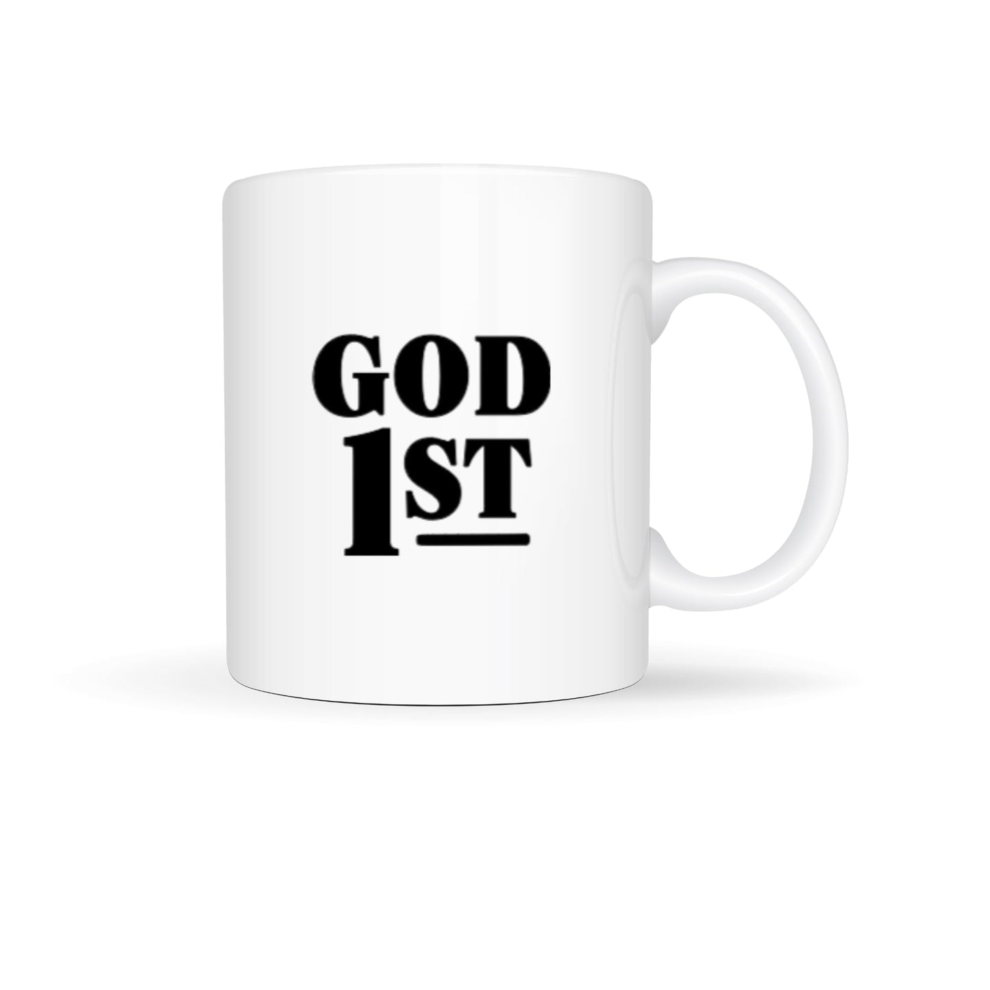 GOD 1ST 11oz Ceramic Coffee Mug – Inspirational Christian Gift for Men & Women – Faith-Based Tea & Coffee Cup – Dishwasher & Microwave Safe