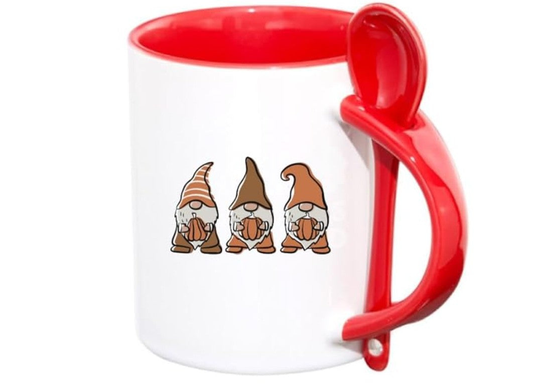 Temas Store Gnome Pumpkin Mug – Cute Fall & Halloween Coffee Cup – 11oz Ceramic Mug with Seasonal Gnome Design – Multiple Styles| Gift for Women, Men, Friends, Coworkers
